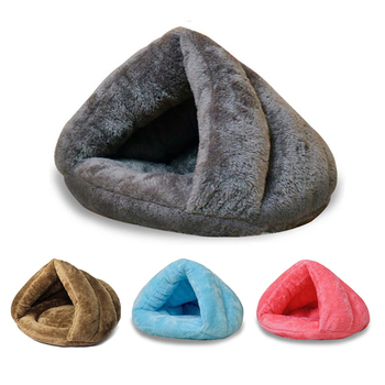 Thicken Dog Cat Winter Warm Kennel Cave Indoor Kitten Cozy Plush House Bed Cushion Cute Sleeping Nest Pet Products